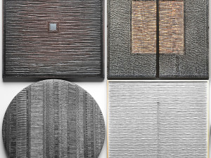 collection wood wall sculpture 3Dモデル