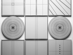 collection wood wall sculpture 3Dモデル