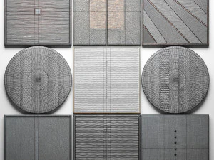 collection wood wall sculpture 3D Model