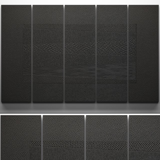 collection wood wall sculpture 3 3D Модель .c4d .max .obj .3ds .fbx .stl .blend 