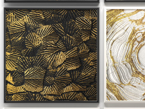 collection of paintings with gold for walls Modello 3D