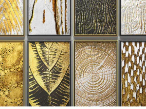 collection of paintings with gold for walls 7 3D Model