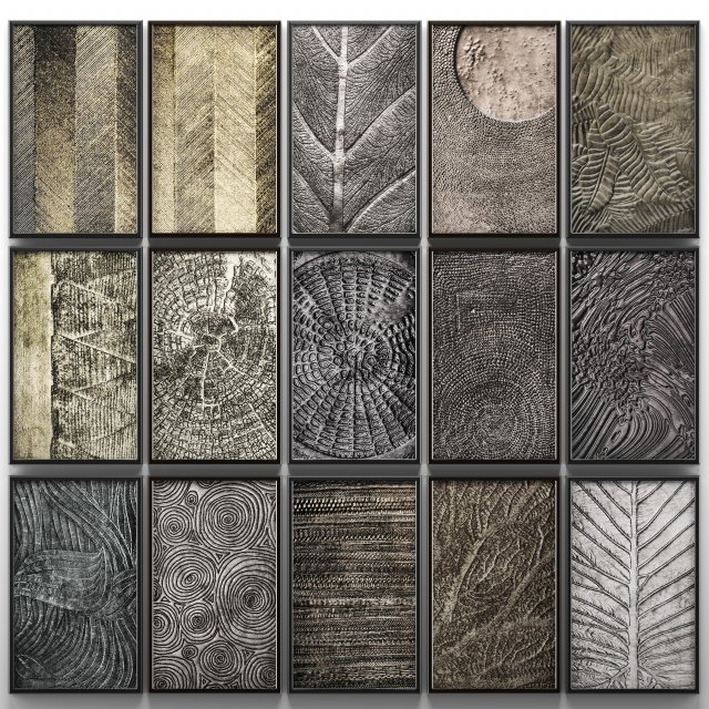 collection of paintings for walls 9 3Dモデル .c4d .max .obj .3ds .fbx .stl .blend 