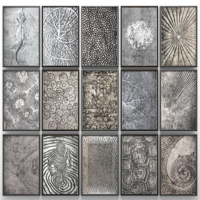 collection of paintings for walls 11 Model 3D .c4d .max .obj .3ds .fbx .stl .blend 