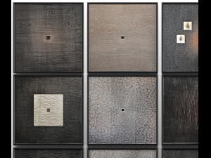 collection wood wall sculpture 2 Modelo 3D