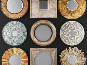 collection of decorative mirrors Modelo 3D