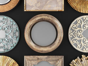 collection of decorative mirrors Modelo 3D