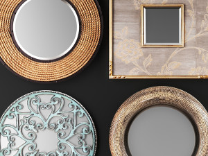 collection of decorative mirrors Modelo 3D