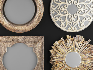 collection of decorative mirrors Modelo 3D