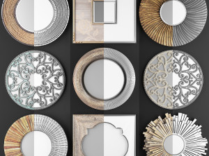 collection of decorative mirrors Modelo 3D