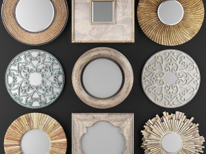collection of decorative mirrors Modelo 3D