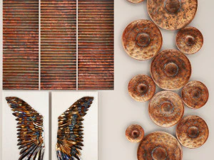 koleksi tembaga untuk dinding 1 Model 3D