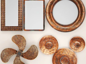 collection de cuivre pour les murs 2 Modèle 3D