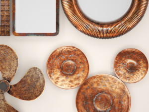 copper collection for walls 2 Model 3D