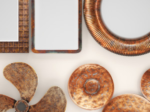 copper collection for walls 2 Model 3D