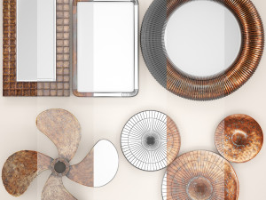 copper collection for walls 2 Model 3D