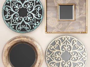 Sammlung dekorativer Spiegel 2 3D Modell