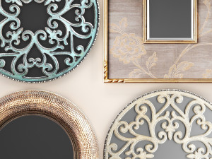 collection of decorative mirrors 2 3D Модель