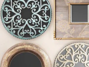 collection of decorative mirrors 2 3D Model