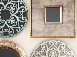 collection of decorative mirrors 2 3D Модель