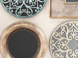 collection of decorative mirrors 2 3D Модель