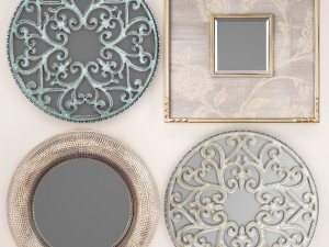 collection of decorative mirrors 2 3D Модель