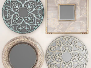 collection of decorative mirrors 2 3D Model
