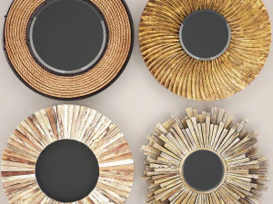 collection of decorative mirrors 3 3D Model
