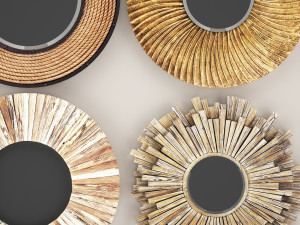 collection of decorative mirrors 3 3D Модель
