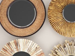 collection of decorative mirrors 3 3D Модель
