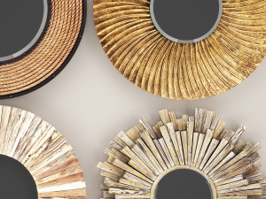 collection of decorative mirrors 3 3D Модель
