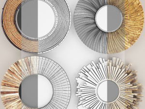 collection of decorative mirrors 3 3D Модель