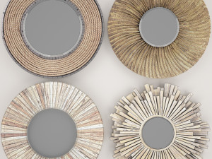 collection of decorative mirrors 3 3D Модель