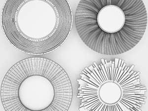 collection of decorative mirrors 3 3D Модель