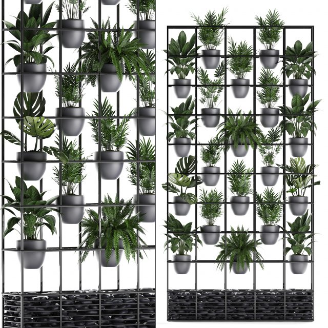 plants collection vertical gardening 25 3D 모델 .c4d .max .obj .3ds .fbx .stl .blend 