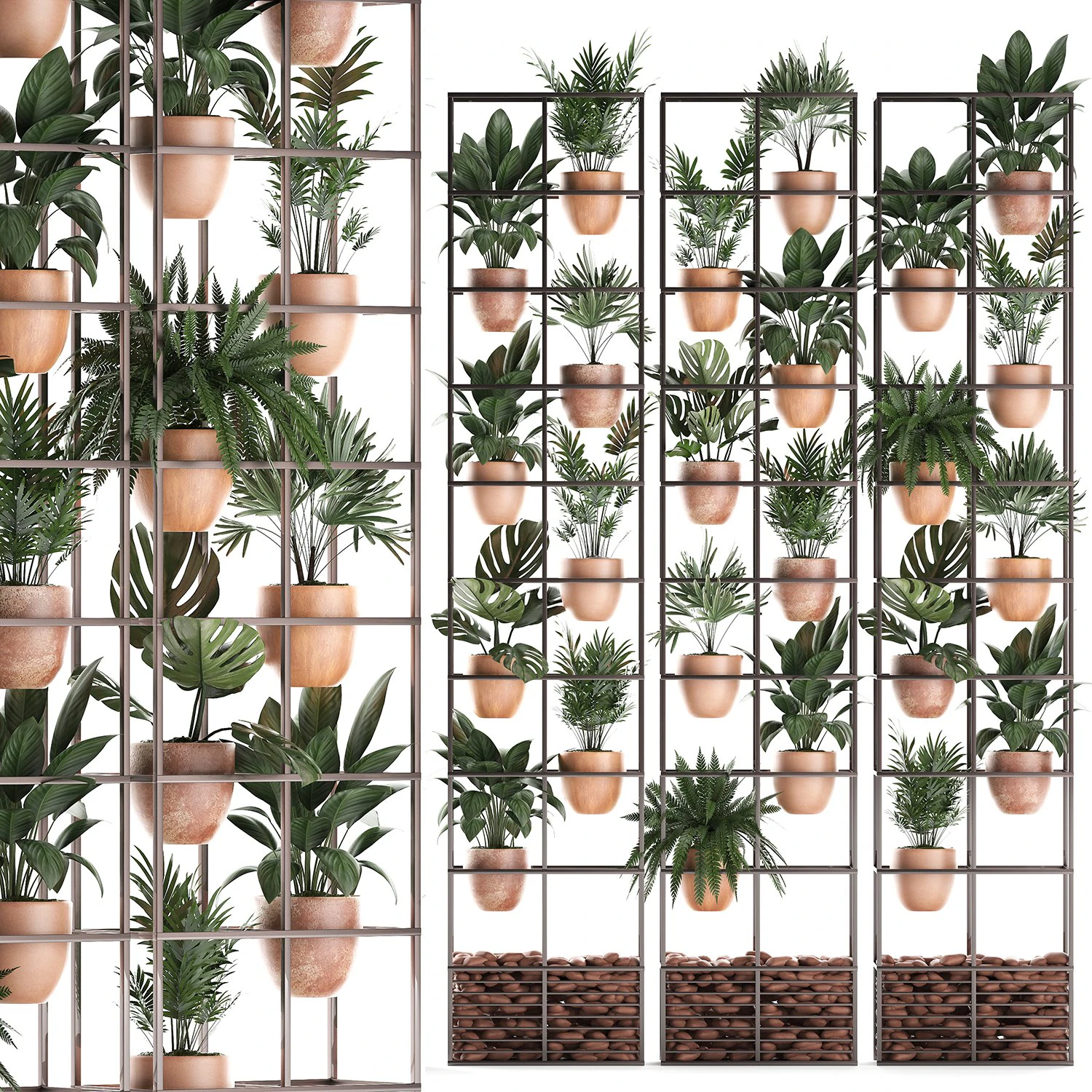 plants collection vertical gardening 30 3D Model .c4d .max .obj .3ds .fbx .stl .blend 