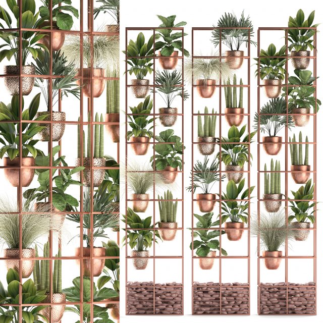 plants collection vertical gardening 32 Model 3D .c4d .max .obj .3ds .fbx .stl .blend 
