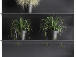 plant set wall decor vertical garden 49 3D Модель