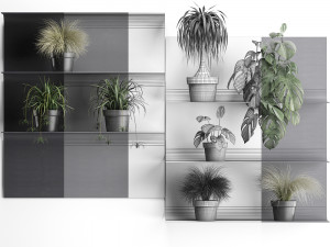 plant set wall decor vertical garden 49 3D Модель