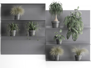 plant set wall decor vertical garden 49 3D Модель
