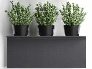 plant set wall decor vertical garden 51 Modèle 3D