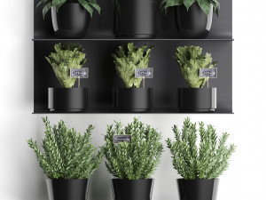 plant set wall decor vertical garden 51 Modèle 3D