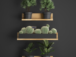 plant set wall decor vertical garden 51 3D 모델