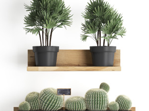 plant set wall decor vertical garden 51 3D 모델