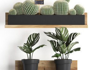 plant set wall decor vertical garden 51 3D 모델