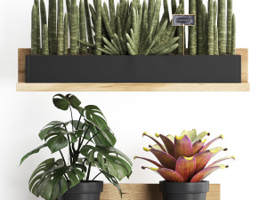 plant set wall decor vertical garden 401 Model 3D