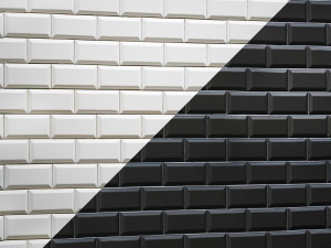 tile black and white Model 3D