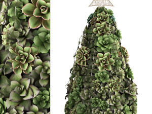 new year tree made of succulents 420 3D मॉडल