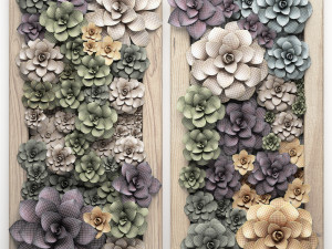 echeveria vertical garden 53 3D Model