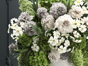 bouquet of flowers in a gift box 90 3D Модель